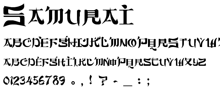 Samurai font