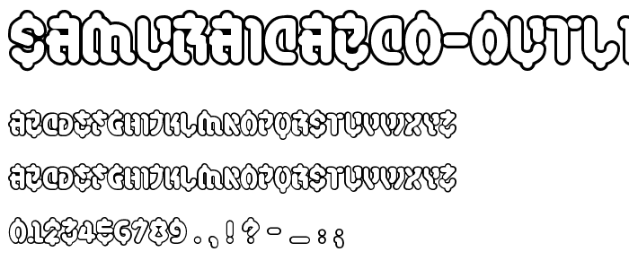 SamuraiCabCo Outline BB font