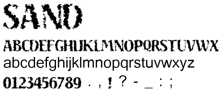 Sand font