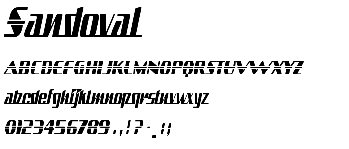 Sandoval font