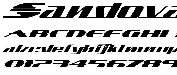 SandovalSpeed Regular font