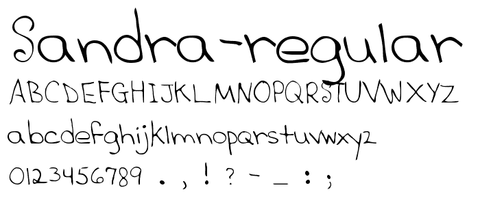 Sandra Regular font