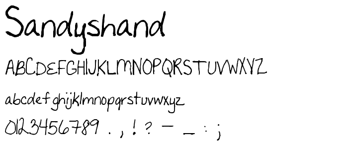 Sandyshand font