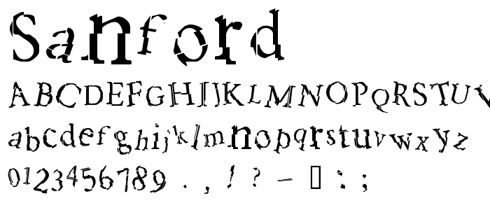 Sanford font