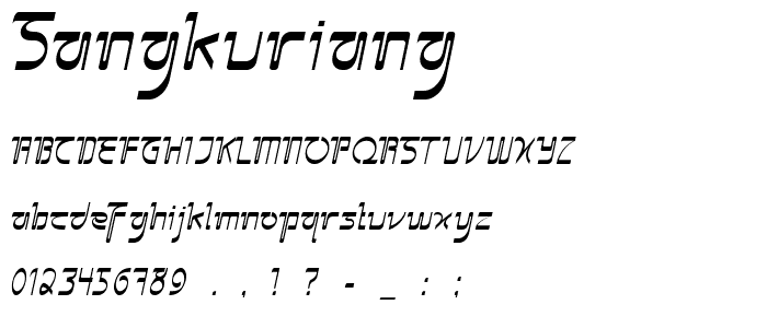 Sangkuriang font