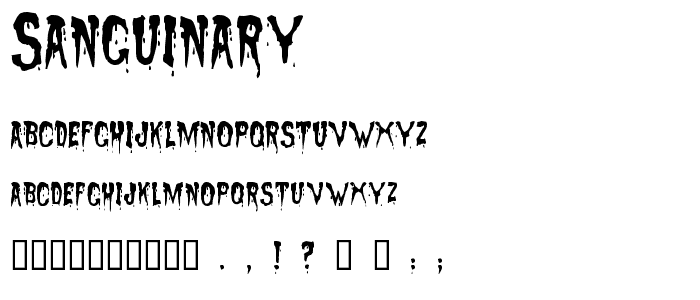 Sanguinary font