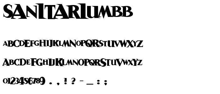 SanitariumBB font