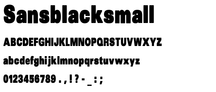 SansBlackSmall font