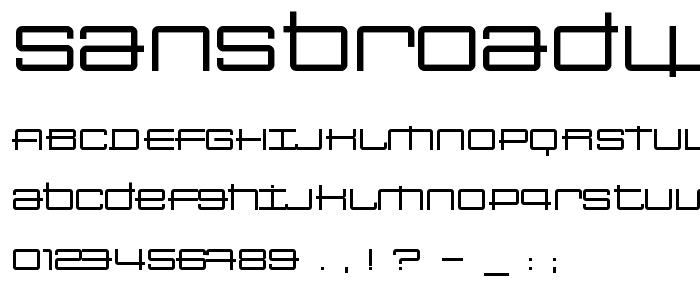 SansBroadway font