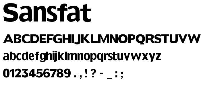 SansFat font