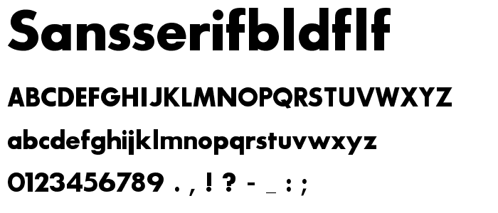 SansSerifBldFLF font