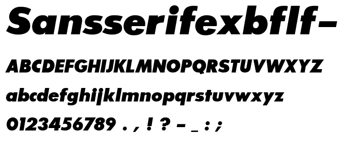 SansSerifExbFLF-Italic font