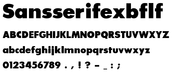 SansSerifExbFLF font