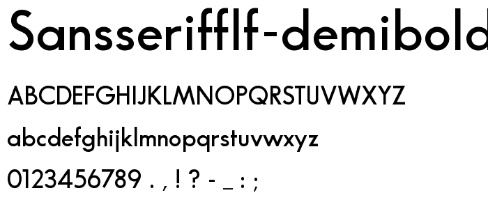 SansSerifFLF-Demibold font