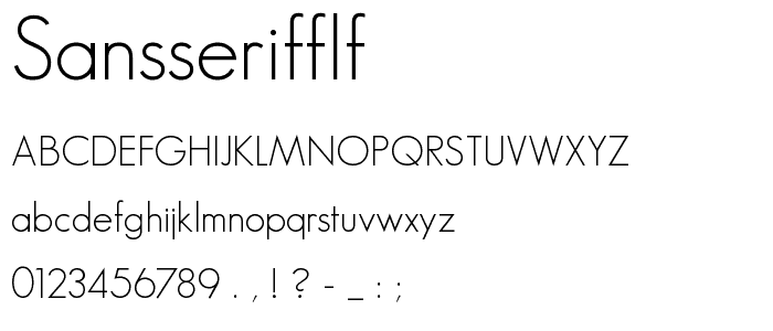 SansSerifFLF font