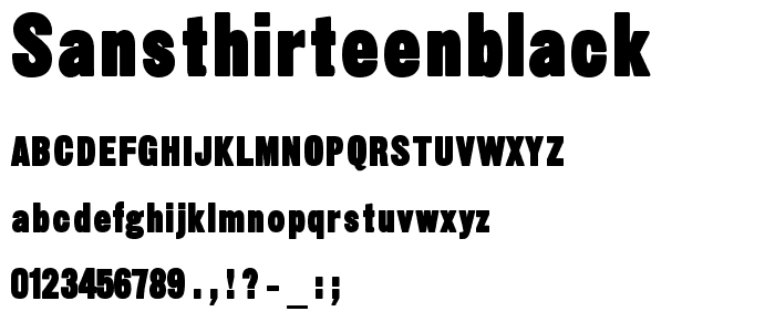 SansThirteenBlack font
