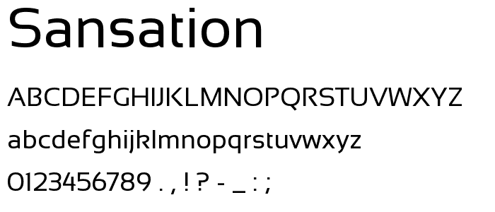 Sansation font