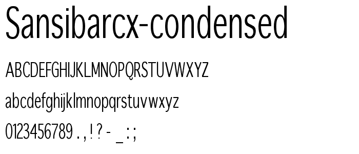 SansibarCX-Condensed font