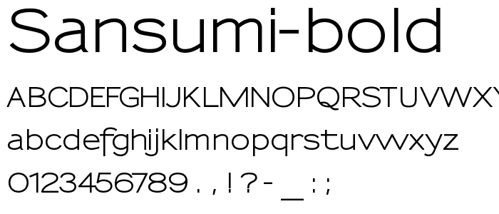 Sansumi Bold font