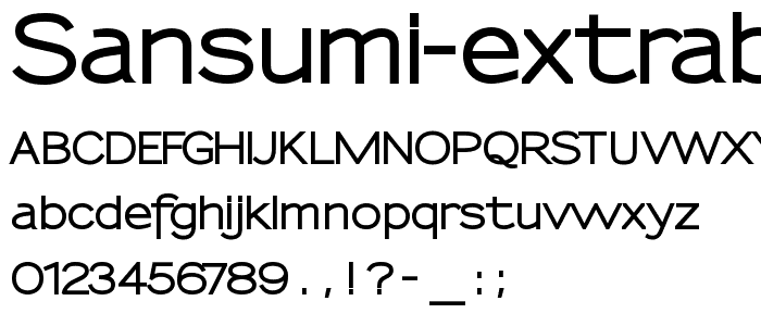 Sansumi-ExtraBold font