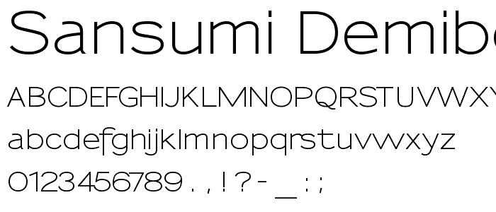 Sansumi-DemiBold font