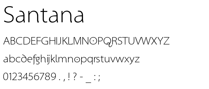 Santana font