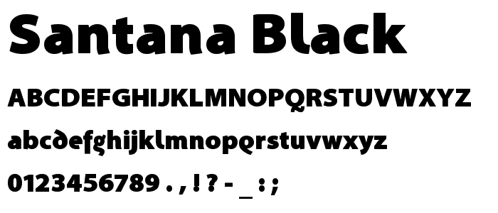 Santana-Black font