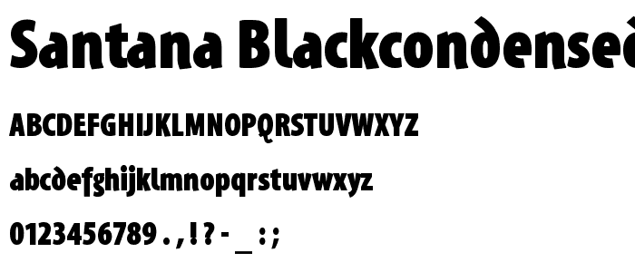 Santana-BlackCondensed font