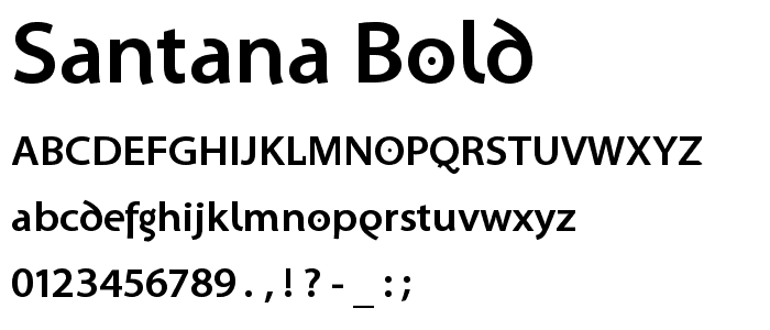 Santana-Bold font