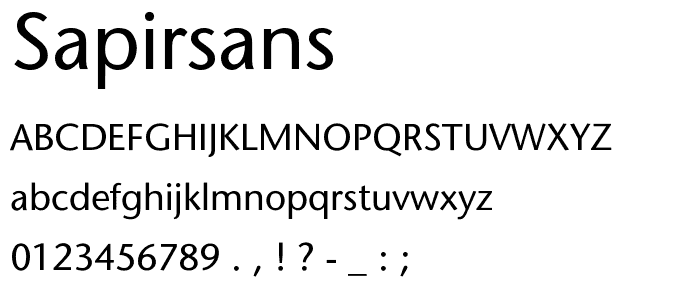 SapirSans font