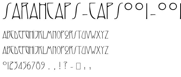 SarahCaps Caps001 001 font