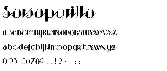 Sarsaparilla font