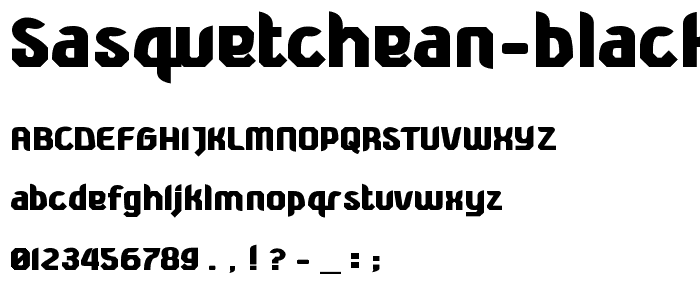 Sasquetchean black Bold font