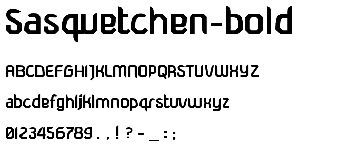 Sasquetchen bold font