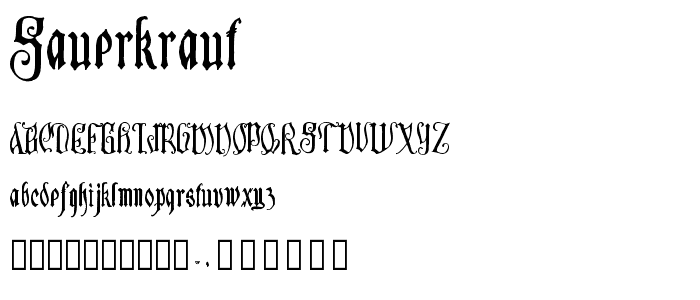 Sauerkraut font