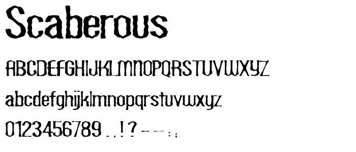 Scaberous font