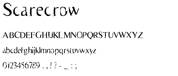 Scarecrow font