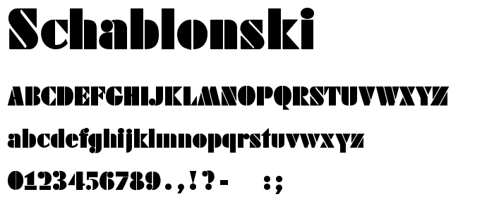 SchabLonski font