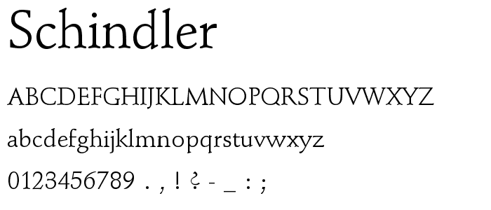 Schindler font