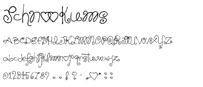 Schnookums font