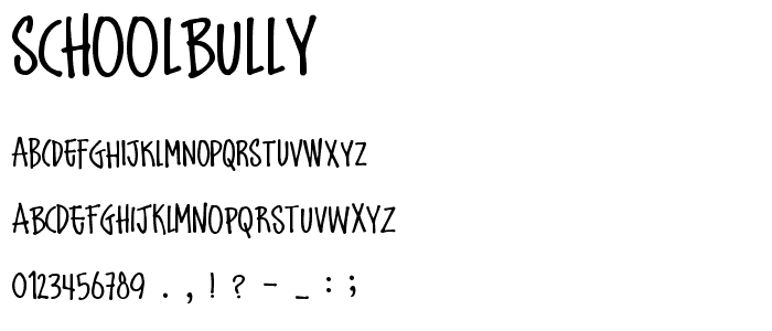 Schoolbully font