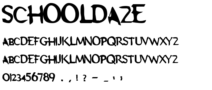 Schooldaze font