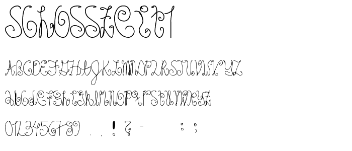 Schosszeit1 font