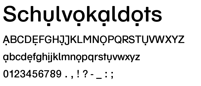 SchulVokalDots font