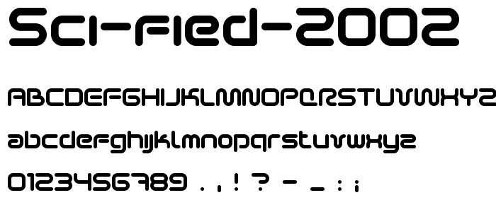 Sci Fied 2002 font