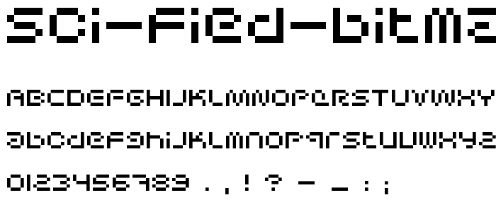 Sci Fied Bitmap font