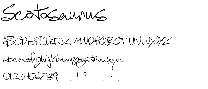 Scotosaurus font