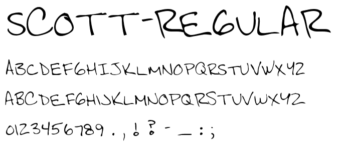 Scott Regular font