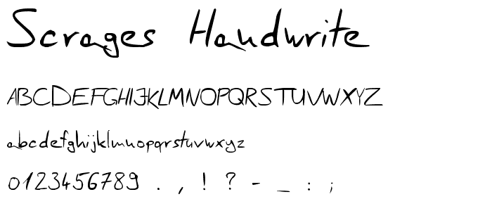 Scrages_handwrite font