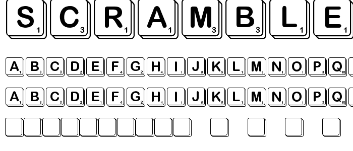 Scramble font